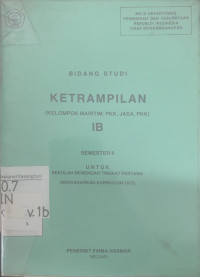 Ketrampilan II B semester IV untuk SMPTP