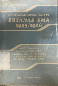 Persiapan Menghadapi Ebtanas SMA 1985/1986
