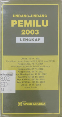 Undang undang Pemilu 2003 lengkap